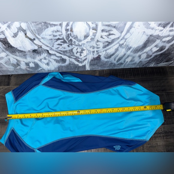 UV Skinz vibrant blue one-piece long sleeve swimsuit SZM - Picture 10 of 11